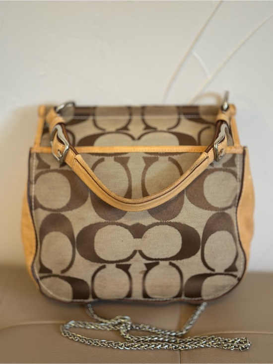 Coach 70th anniversary willis - Gem Coach Willis Legacy 70th Anniversary Signature Canvas Shoulder Bag w/Tassel GUC